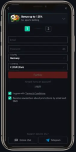 Pinup mobile app, betting
